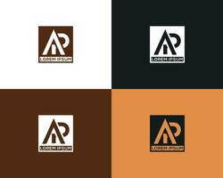 alfabet brief 'ap' logo ontwerp illustratie sjabloon vector