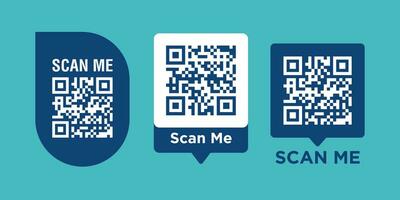 qr code scannen symbool voor smartphone. opschrift scannen me met smartphone icoon. qr code voor betaling. vector illustratie