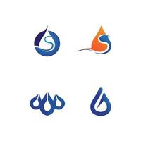 waterdruppel logo sjabloon vector ontwerp pictogramserie