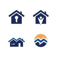 huis en huis logo onroerend goed en huis gebouwen vector logo pictogrammen sjabloon