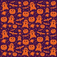 vector halloween patroon. Purper oranje