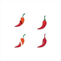 rode hete natuurlijke chili pictogram vectorillustratie voor plantaardige icon set vector