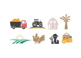 boerderij landbouw pictogram ontwerp sjabloon vectorillustratie vector