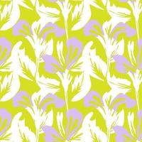 gele bloemen penseelstreken naadloze patroon achtergrond vector