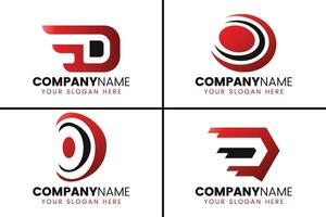 creatief monogram brief d logo ontwerp verzameling vector
