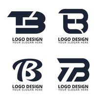 creatief monogram brief tb logo ontwerp vector