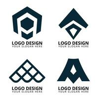 creatief monogram brief een logo ontwerp vector