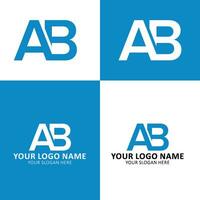 creatief monogram brief ab logo ontwerp vector