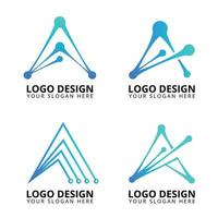 creatief monogram brief een logo ontwerp vector