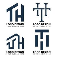 creatief th brief logo ontwerp vector