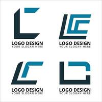 creatief monogram brief lc logo ontwerp vector