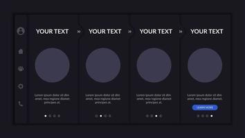financieel beheer onboarding vector sjabloon. responsieve mobiele website met pictogrammen. webpagina walkthrough 4 stap schermen. economische problemen. bedrijfsstudies kleurconcept met kopieerruimte