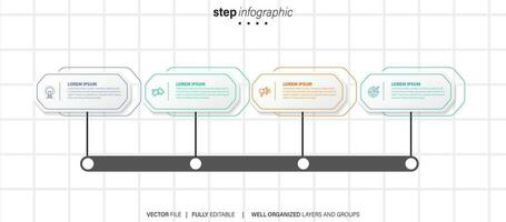 verzameling van kleurrijk infographic kan worden gebruikt voor workflow lay-out, diagram, aantal opties, web ontwerp. infographic bedrijf concept met opties, onderdelen, stappen of processen. vector eps 10