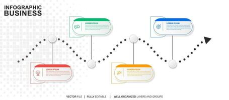 reeks van infographic elementen gegevens visualisatie vector ontwerp sjabloon. kan worden gebruikt voor stappen, opties, bedrijf werkwijze, werkstroom, diagram, flowchart concept, tijdlijn, afzet pictogrammen, info grafiek.