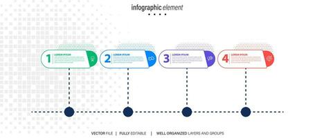 reeks van infographic elementen gegevens visualisatie vector ontwerp sjabloon. kan worden gebruikt voor stappen, opties, bedrijf werkwijze, werkstroom, diagram, flowchart concept, tijdlijn, afzet pictogrammen, info grafiek.