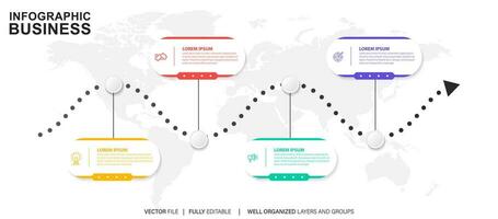 reeks van infographic elementen gegevens visualisatie vector ontwerp sjabloon. kan worden gebruikt voor stappen, opties, bedrijf werkwijze, werkstroom, diagram, flowchart concept, tijdlijn, afzet pictogrammen, info grafiek.