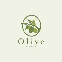 olijf- olie logo premie ontwerp vers fabriek tuin gemakkelijk minimalistische sjabloon symbool illustratie vector