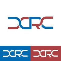 dcrc brief origineel monogram logo ontwerp vector