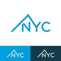 nyc logo ontwerp creatief modern symbool icoon vector