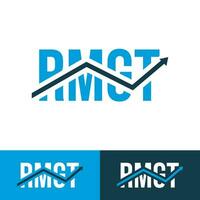 brief rmcd logo ontwerp. vector