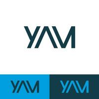 yam brief origineel monogram logo ontwerp vector