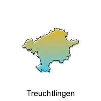 kaart stad van treuchtlingen, wereld kaart Internationale vector sjabloon met schets illustratie ontwerp, geschikt voor uw bedrijf