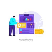 financiële analyses en rapporten vector