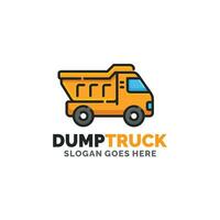 dump vrachtauto logo ontwerp vector illustratie