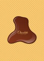 Vloeibare chocolade of bruine verf. Vector illustratie.