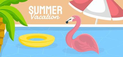 zomersjabloon voor banner, sociale media, wenskaart. vector illustratie