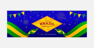 Brazilië gelukkig onafhankelijkheid dag sjabloon vector