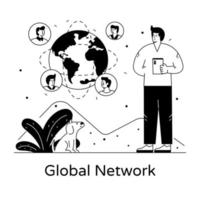 wereldwijd netwerk en communicatie vector