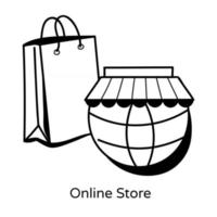 online winkel winkelen vector