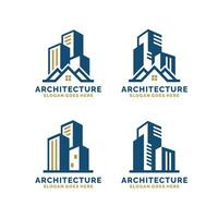 echt landgoed, architectuur, bouw logo reeks ontwerp vector illustratie