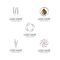 lavendel bloemen aromatisch logo vector pictogram illustratie ontwerp