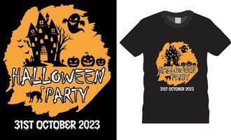 halloween partij 31e oktober 2023 t-shirt ontwerp vector