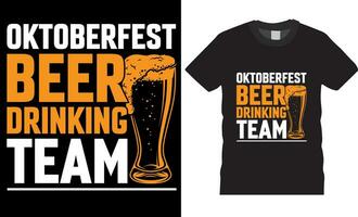 oktoberfeest bier drinken team vector grafisch t-shirt ontwerp