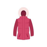 winter of herfst kleren en verkoudheid weer accessoires geïsoleerd Aan wit achtergrond. vector knus kleding warm jas of bovenkleding mode.