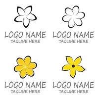 schoonheid plumeria pictogram bloemen ontwerp illustratie sjabloon vector