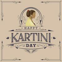 gelukkig kartini dag viering logo vector