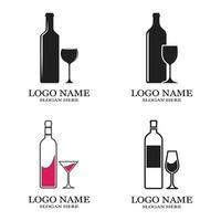 wijnglas pictogram vector illustratie sjabloon