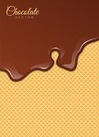 Vloeibare chocolade of bruine verf. Vector illustratie.