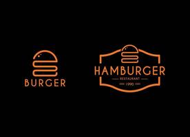 hamburgers embleem voor straten voedsel logo ontwerp sjabloon. hamburger wijnoogst postzegel sticker vector