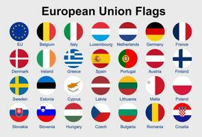 Europese unie vlag vector pictogrammen.