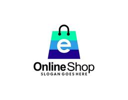 online winkel logo sjabloon ontwerp vector
