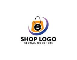 online winkel logo ontwerpen sjabloon. illustratie vector grafisch van wijzer pijl en winkel zak combinatie logo ontwerp concept. perfect voor e-commerce, verkoop, korting of op te slaan web element. bedrijf embleem