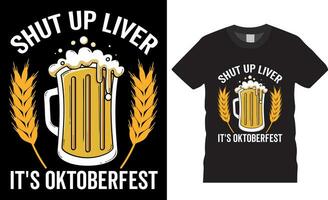 shut omhoog lever zijn oktoberfeest ,bier drinken vector grafisch t-shirt ontwerp