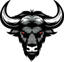 buffel hoofd logo sjabloon vector illustratie, stier hoofd logo sjabloon icoon symbool voorraad vector afbeelding, gekleurde en zwart en wit boos stier gezicht