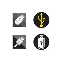 usb pictogram vector