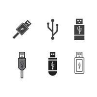 usb pictogram vector